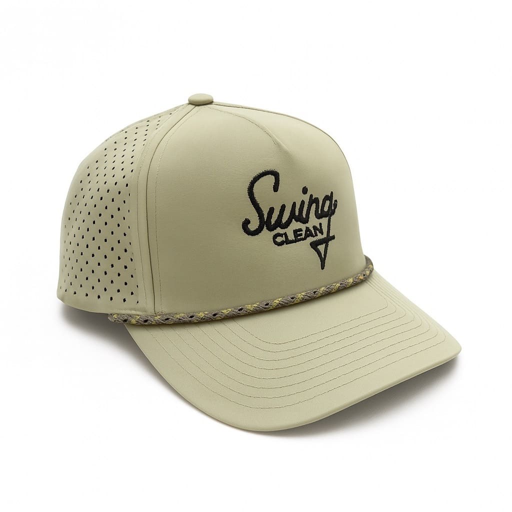 Swing Clean logo rope hat in olive with black logo