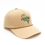 Swing Clean logo rope hat in tan with green logo