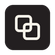 Overlapping squares co-branding icon
