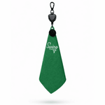 Swing Clean Duo Pro 2-in-1 golf towel and brush combo in Bentgrass Green