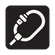 Retractable clip carabiner icon